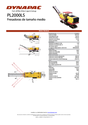 Koudfreesmachines Dynapac PL 2000 LS