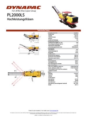 Koudfreesmachines Dynapac PL 2000 LS
