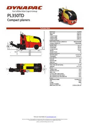 Koudfreesmachines Dynapac PL 350 TD