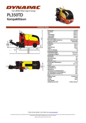 Koudfreesmachines Dynapac PL 350 TD