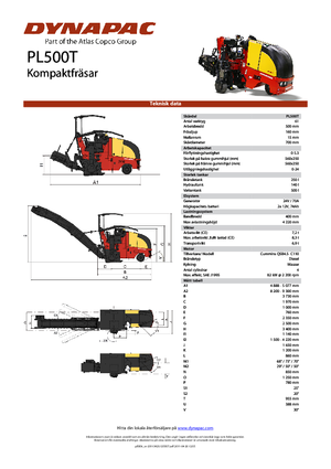 Koudfreesmachines Dynapac PL 500 T