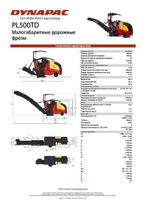 Koudfreesmachines Dynapac PL 500 TD