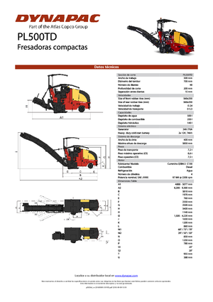 Koudfreesmachines Dynapac PL 500 TD