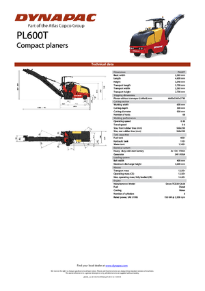Koudfreesmachines Dynapac PL 600 T