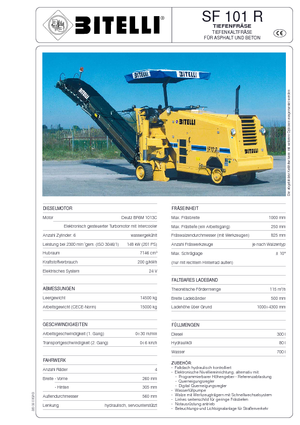 Koudfreesmachines Bitelli SF 101 R