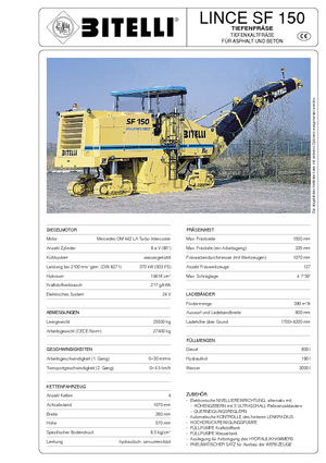 Koudfreesmachines Bitelli SF 150