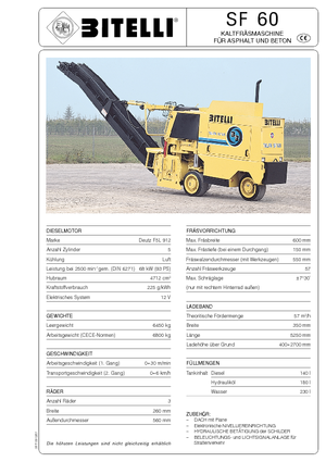 Koudfreesmachines Bitelli SF 60