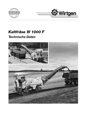 Koudfreesmachines Wirtgen W 1000 F