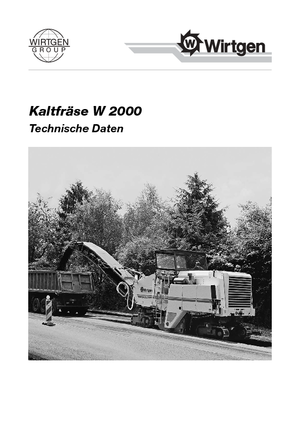 Koudfreesmachines Wirtgen W 2000
