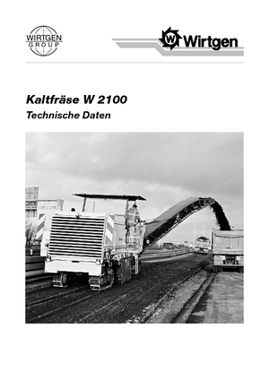 Koudfreesmachines Wirtgen W 2100