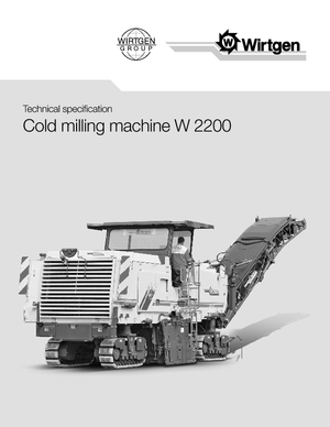 Koudfreesmachines Wirtgen W 2200