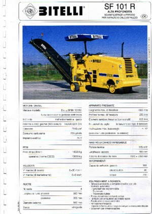 Koudfreesmachines Bitelli SF 101 R