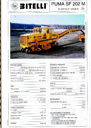 Koudfreesmachines Bitelli SF 202 M