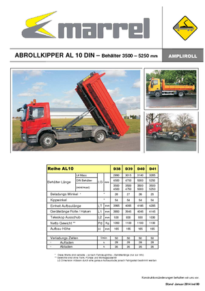 Roll-off kiepwagens Marrel AL 10 DIN 41 B