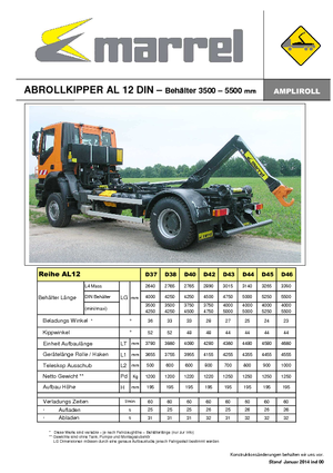 Roll-off kiepwagens Marrel AL 12 DIN 44 B
