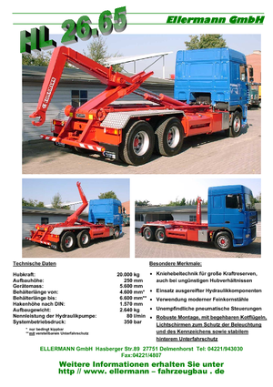 Roll-off kiepwagens Ellermann HL 26.65