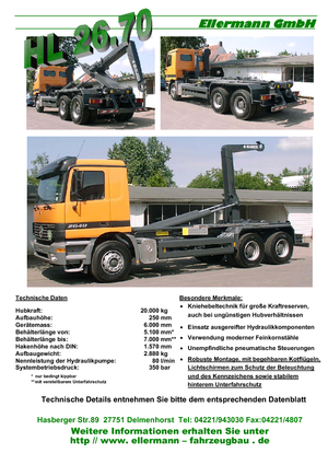 Roll-off kiepwagens Ellermann HL 26.70