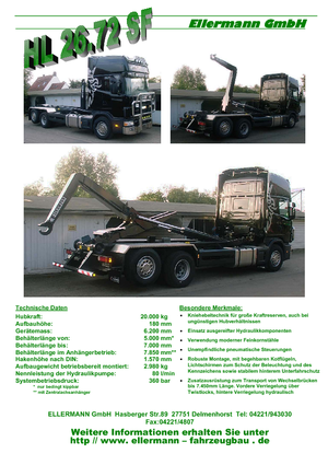 Roll-off kiepwagens Ellermann HL 26.70 SF