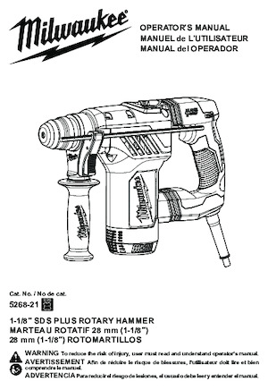 Roterende Hamers Milwaukee 5268-21