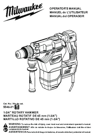 Roterende Hamers Milwaukee 5546-21
