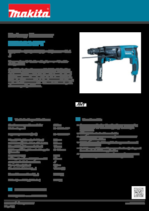 Roterende Hamers Makita HR2631FT