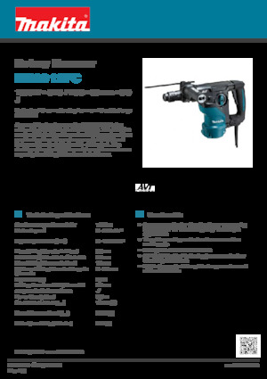 Roterende Hamers Makita HR3012FC