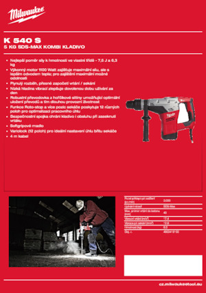 Roterende Hamers Milwaukee K 540 S