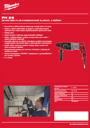 Roterende Hamers Milwaukee PH 28