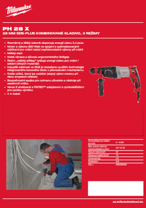 Roterende Hamers Milwaukee PH 28 X