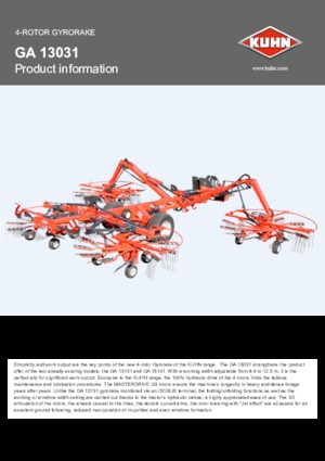 Rotatieharken Kuhn GA 13031