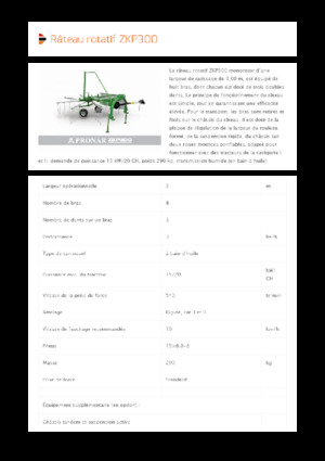 Rotatieharken Pronar ZKP 300