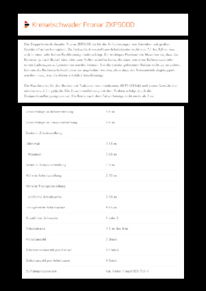 Rotatieharken Pronar ZKP 900D