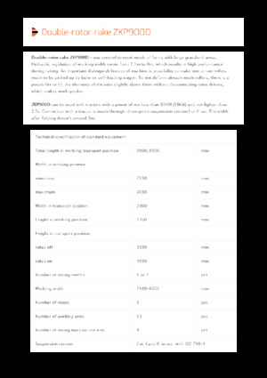 Rotatieharken Pronar ZKP 900D