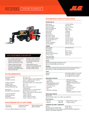 Draaiende verreiker JLG R13100