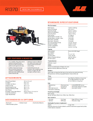 Draaiende verreiker JLG R1370 