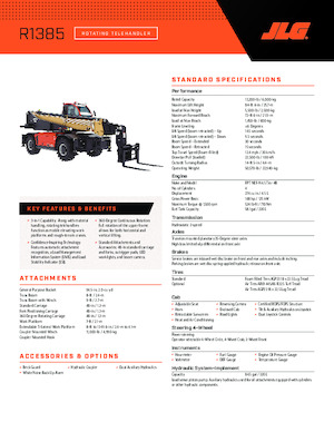 Draaiende verreiker JLG R1385