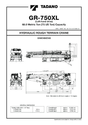 Ruwterrein-kranen Tadano GR-750XL-3