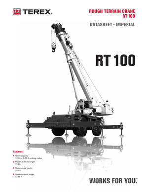 Ruwterrein-kranen Terex Bendini RT 100