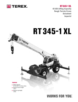 Ruwterrein-kranen Terex Bendini RT 345 XL
