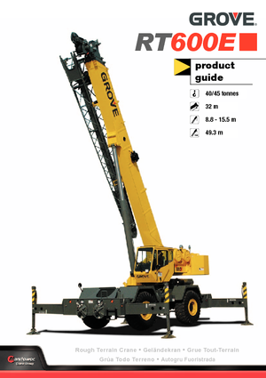 Ruwterrein-kranen Grove RT 600 E