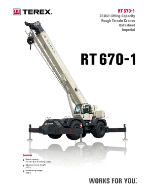 Ruwterrein-kranen Terex Bendini RT 670