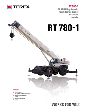 Ruwterrein-kranen Terex Bendini RT 780