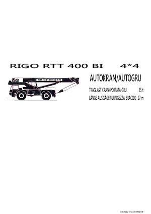 Ruwterrein-kranen RIGO RTT 400