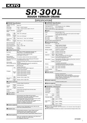 Ruwterrein-kranen Kato SR 300 L 4x4