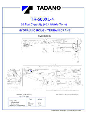 Ruwterrein-kranen Tadano TR-500XL-4