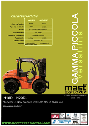 Ruwterrein-heftrucks Mast Explorer H 20 DL