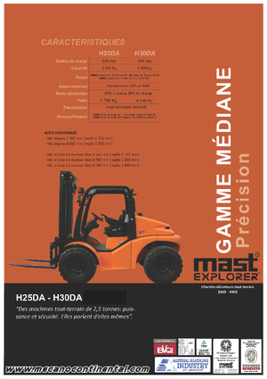Ruwterrein-heftrucks Mast Explorer H 25 DA