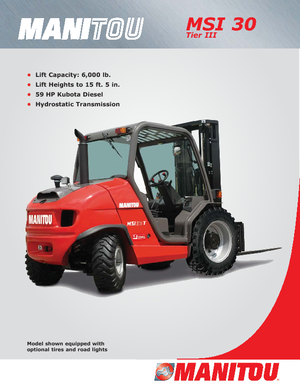 Ruwterrein-heftrucks Manitou MSI 30 T