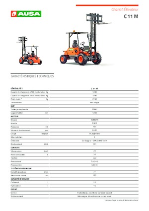 Ruwterrein-heftrucks Ausa C 11 M