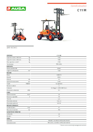 Ruwterrein-heftrucks Ausa C 11 M
